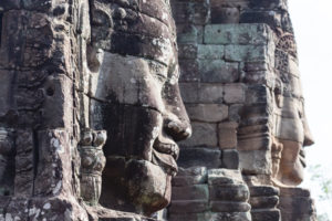 Têtes du temple Bayon à Angkor, Cambodge