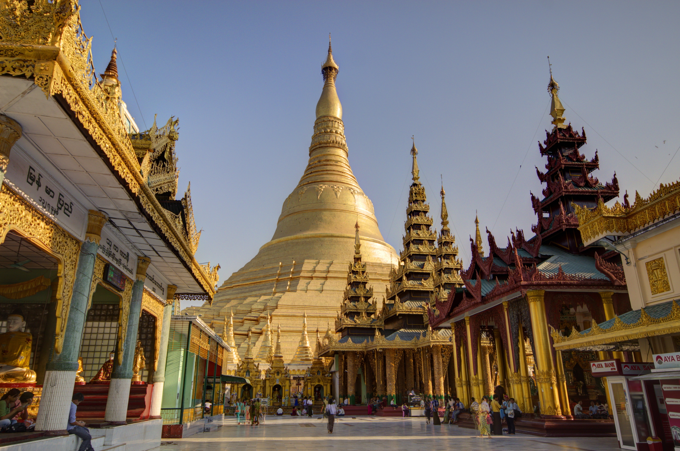 Pagode Schwedagon à Yangon, Birmanie