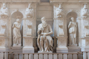 Statue de marbre de Moïse, Basilique Saint Pierre aux liens, Rome, Italie