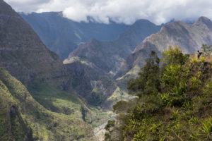 Point de vue sur entrée dans le cirque de Mafate, La Réunion