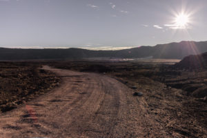 coucher de soleil route piton de la fournaise