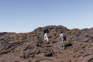 marcheurs piton de la fournaise