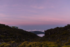 coucher de soleil refuge piton des neiges