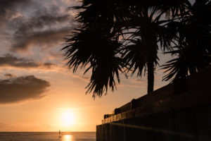 coucher de soleil bassin pirogue