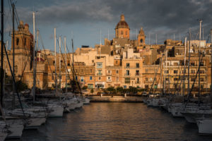 coucher de soleil sur Birgu