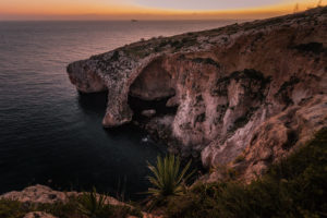 falaises dingli coucher de soleil