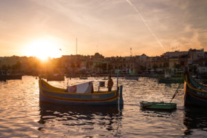 luzzi coucher de soleil port Marsaxlokk