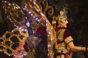 danseuse indienne costume de paon carnaval malte