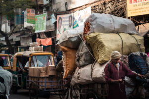 triporteur chargé calcutta