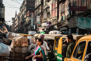 baptême de la foule à Calcutta