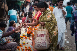 indienne marché aux fleurs calcutta