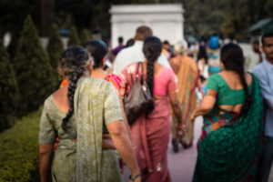 indiennes en saris victoria memorial