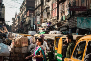 baptême de la foule à Calcutta