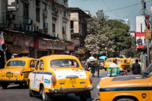 taxis jaunes calcutta